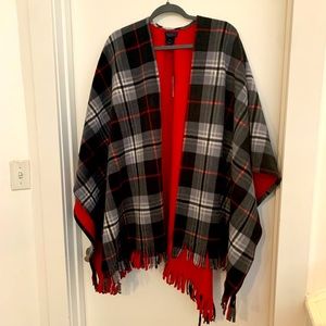 Rachel by Rachel Roy Reversible Fleece Poncho/Cape